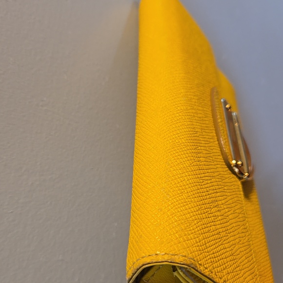 MCM Yellow Leather Wallet with Gold Accent - Picture 10 of 16